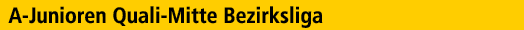 A Junioren Quali Mitte Bezirksliga