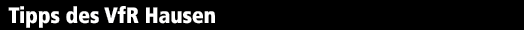 Tipps des VfR Hausen